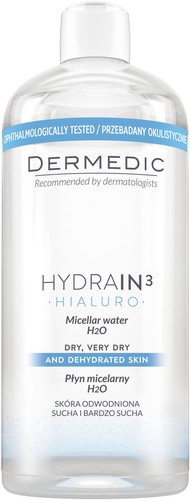 Biogened S.A DERMEDIC HYDRAIN 3 HIALURO Płyn micelarny H2O 500 ml 7071824