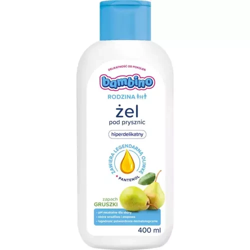 Bambino Bambino RODZINA Żel pod prysznic hiperdelikatny – zapach gruszki, 400 ML 400.0 ml