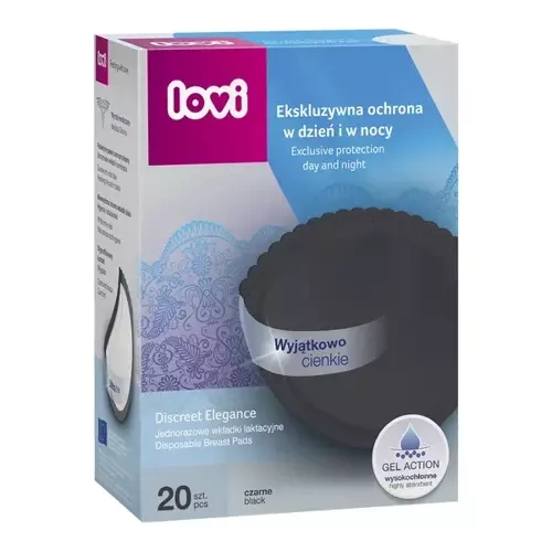 Lovi Wkładki laktacyjne Discreet Elegance 20 szt czarne) 12h 19/611