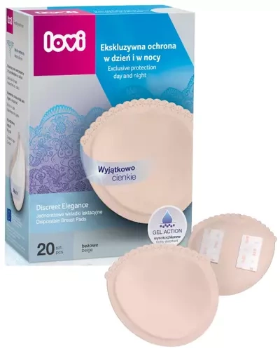 Canpol Babies Lovi Discreet Elegance wkładki laktacyjne beżowe 20 szt