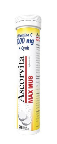 Natur Produkt Zdrovit Ascorvita MAX MUS, 20 tabletek musujących