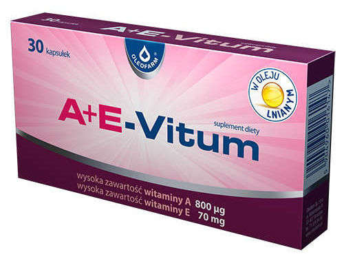 Oleofarm Sp. z o.o. A+E-Vitum Witaminy A i E 30 kapsułek 3696521