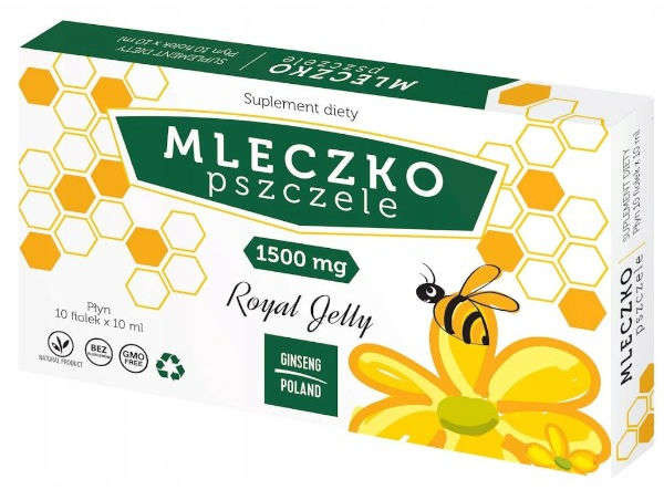 Ginseng Poland Mleczko pszczele Royal Jelly 1500 mg 10 fiolek x 10 ml 3711041