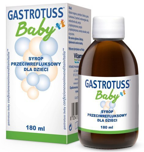 Gastrotuss baby, syrop przeciwrefluksowy dla dzieci, 180 ml Duży wybór produktów | Dostawa kurierem DHL za 10.90zł !!!| Szybka wysyłka do 2 dni roboczych! | 9099458