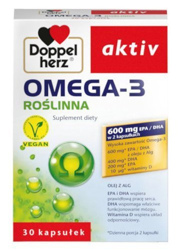 Queisser Pharma GMBH & CO. Doppelherz Aktiv Omega-3 Roślinna 30 kapsułek 3775761