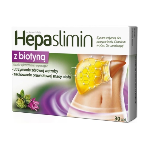 Aflofarm Farmacja Polska Sp. z o HEPASLIMIN z Biotyną 30 tabletek 3751541