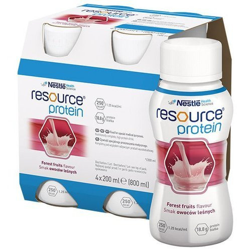 Resource Protein, preparat odżywczy w płynie, smak owoców leśnych, 4x200 ml  3650261