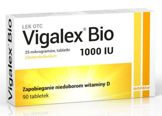 Biofarm Sp. z o.o. Vigalex Bio 1000 IU 90 tabletek 3697325
