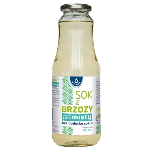 Oleofarm SP. Z O.O. sok z brzozy z naparem z liści mięty 990 ml 8707971