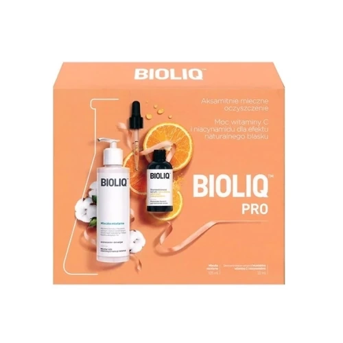 Pro zestaw skoncentrowane serum z fotostabilną witaminą C i niacynamidem 20 ml + Clean  mleczko micelarne 135 ml