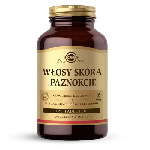 Solgar włosy skóra paznokcie 120 tabletek 8101211