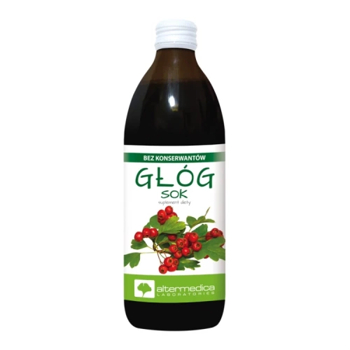ALTERMEDICA Sok z głogu 500 ml Alter Medica 8177051