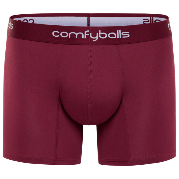 COMFYBALLS Bokserki do biegania LONG PERFORMANCE maroon