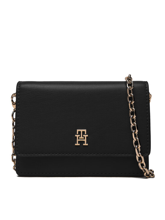 Tommy Hilfiger Torebka Th Icon Card Holder W/Chain AW0AW18248 Czarny