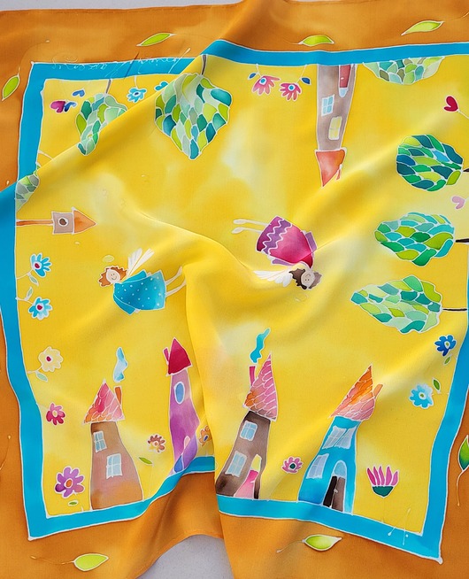 Gawroszka jedwabna z aniołami