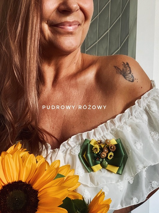 Artystyczna Brosza z niesamowitymi Słonecznikami New