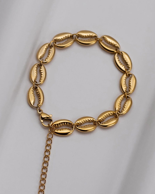 Bransoletka Mariner ze stali chirurgicznej pozłacana 18k złotem