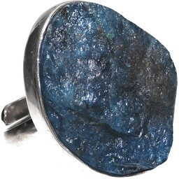 Apatyt Surowy Przepiękny Pierścionek Srebro R10-29 Unikat