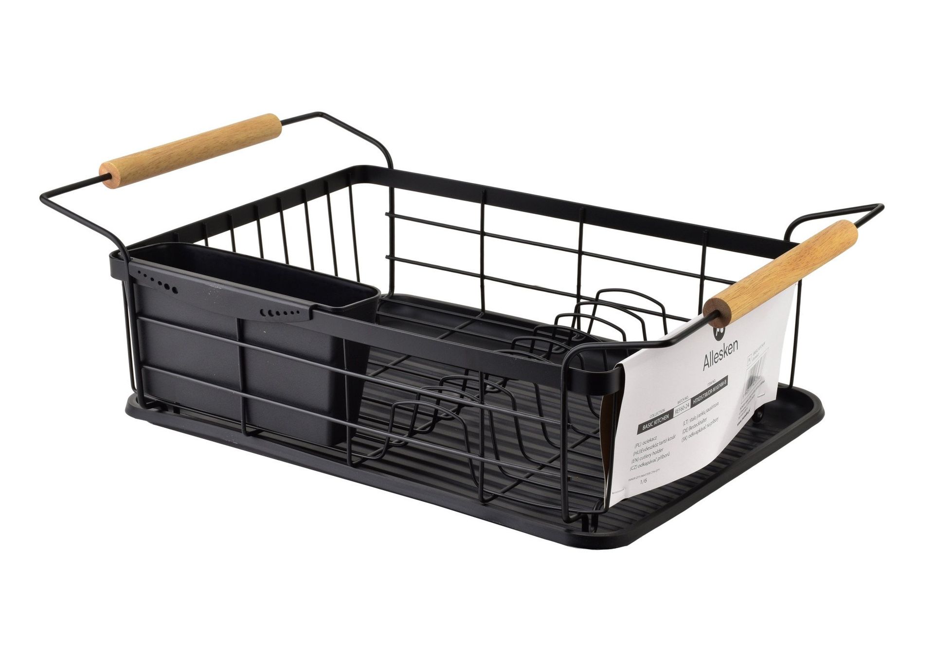 BASIC KITCHEN Ociekacz 50,5x29,8x16,5CMdrewniane uchwyty