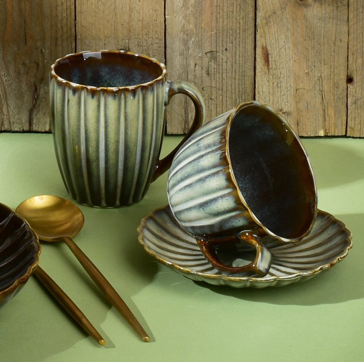 EVIE GREEN Kubek 360ml 8,7x11,5xh10cm