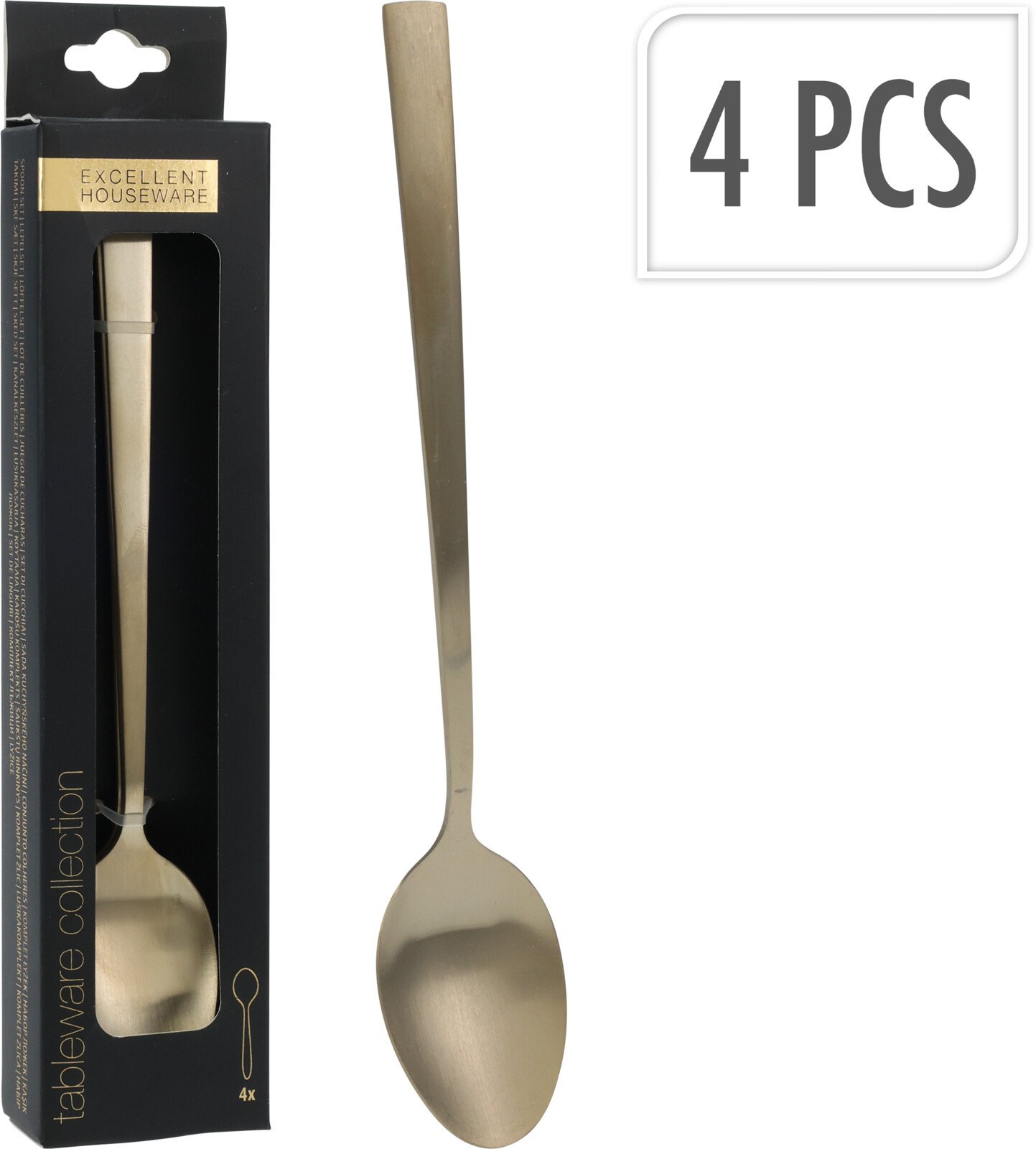 Komplet 4 Łyżek stal nierdzewna