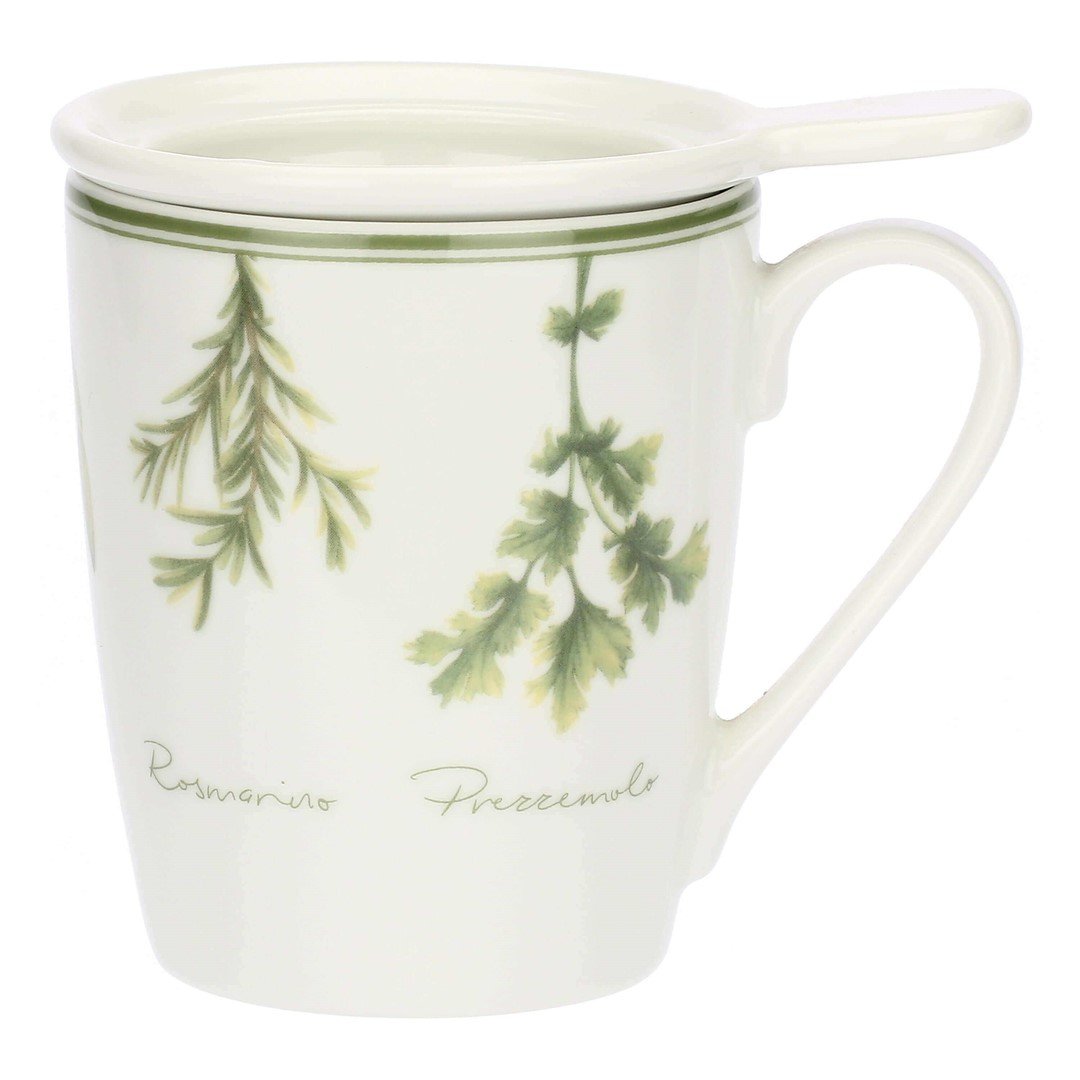 LA PORCELLANA BIANCA COLTIVIA Kubek infuzyjny z pokrywką 350 ml