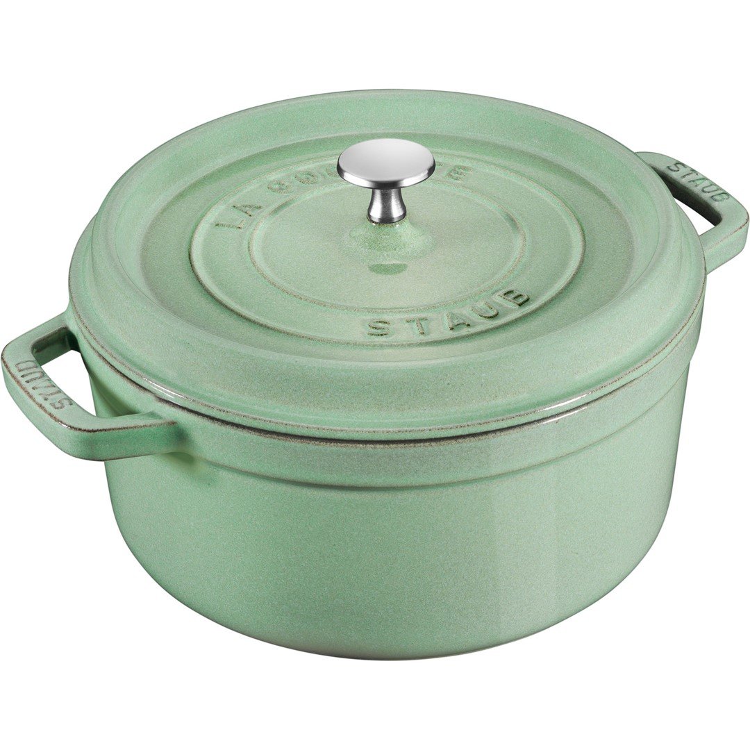 STAUB LA COCOTTE Garnek żeliwny okrągły 3.8 ltr, miętowy