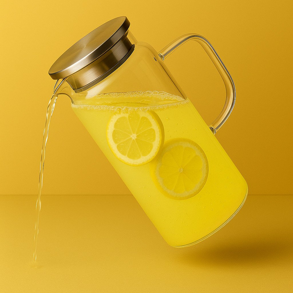 MODERN KITCHEN Dzbanek z pokrywką ze szkła borokrzemowego 1,9L 8x10,5x25,5cm