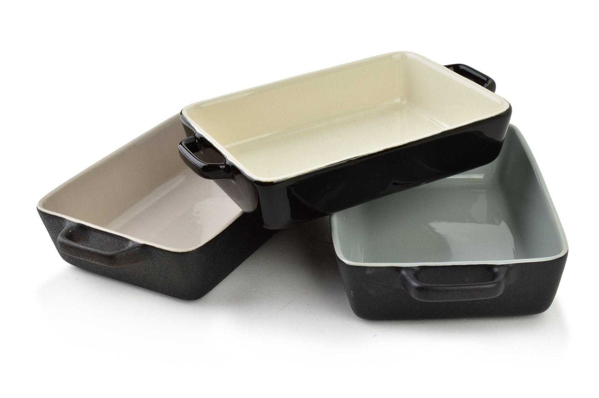 BASIC Naczynie prostokątnemix kolorów 23x16x5cm z uchwytami 27cm