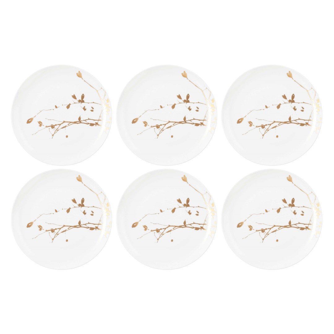 SELTMANN LIBERTY GOLDEN ROSE HIP Zestaw 6 talerzy do sałatek 22.5 cm