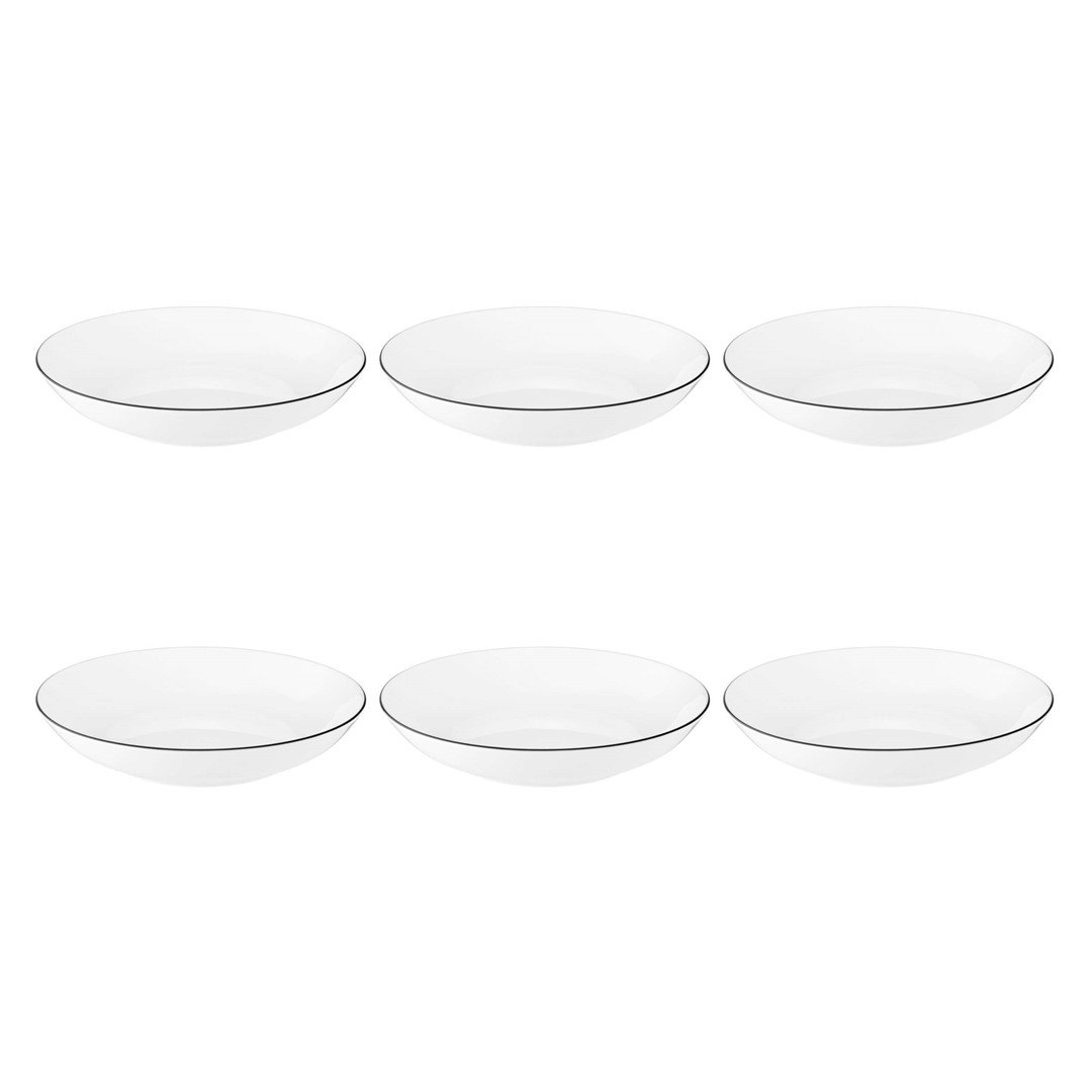 SELTMANN LIDO BLACK LINE Zestaw 6 talerzy do zupy 21 cm