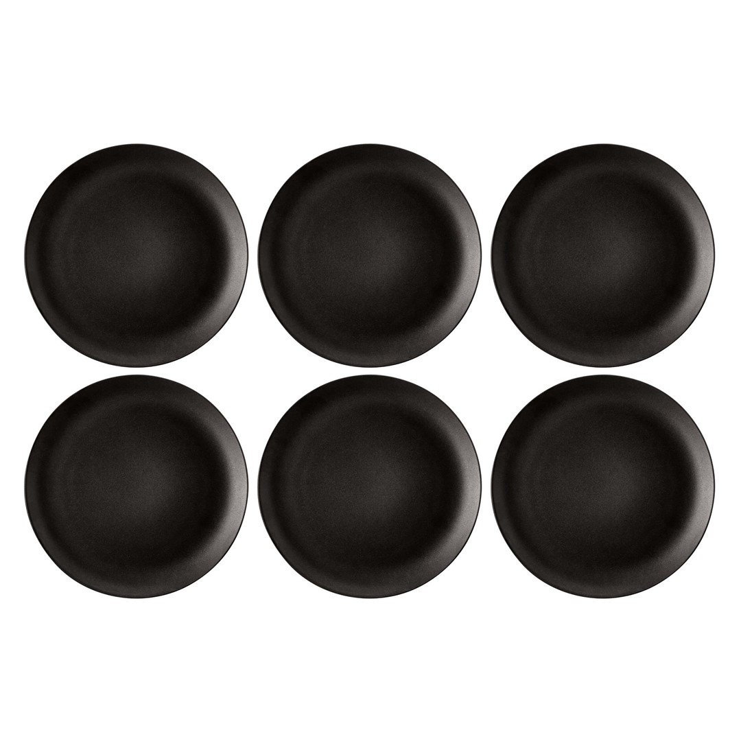 SELTMANN LIBERTY VELVET BLACK Zestaw 6 talerzy obiadowych 27.5 cm