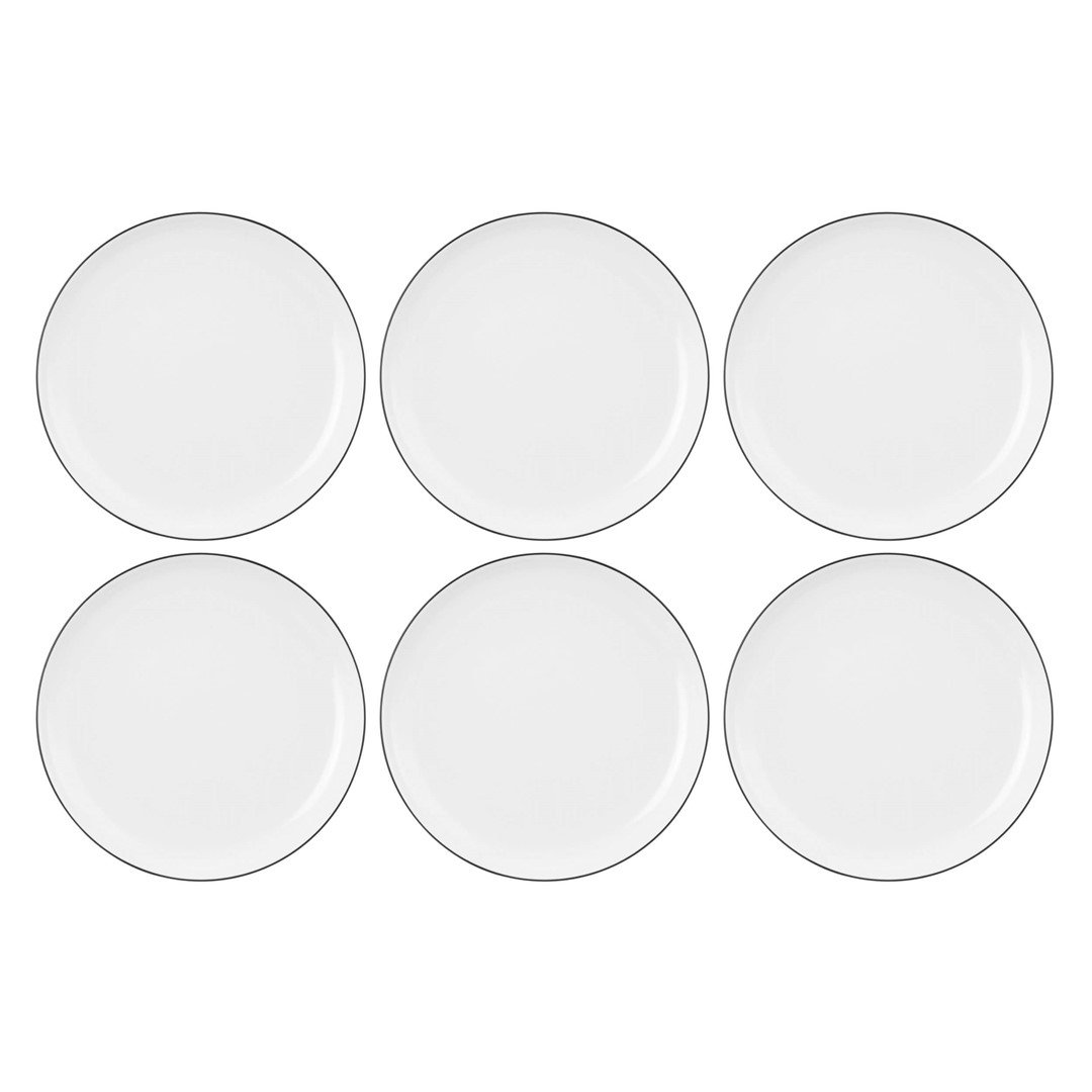 SELTMANN LIDO BLACK LINE Zestaw 6 talerzy obiadowych 17 cm