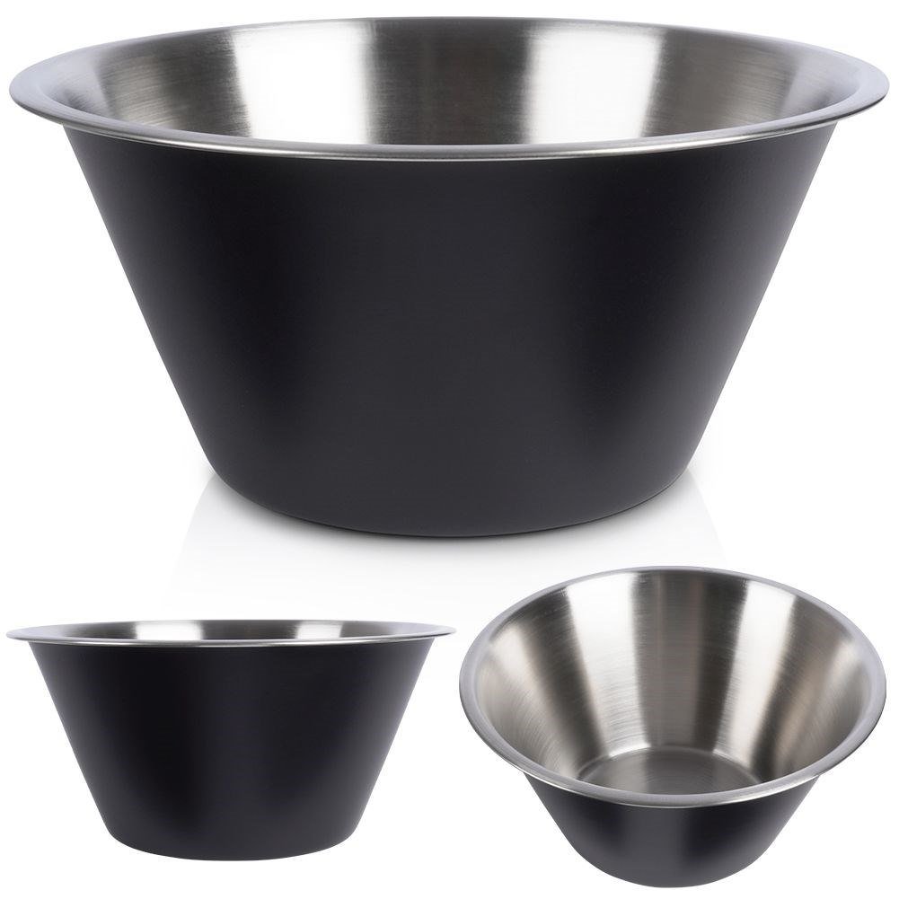 MISKA KUCHENNA METALOWA STALOWA CZARNA 22CM 2L VILDE 259646