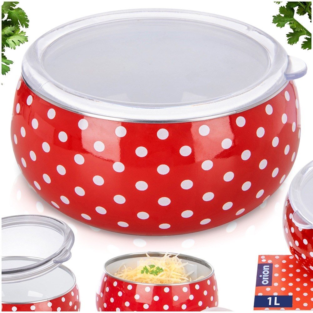 MISKA EMALIOWANA STALOWA RETRO TECKA 1L ORION 129237