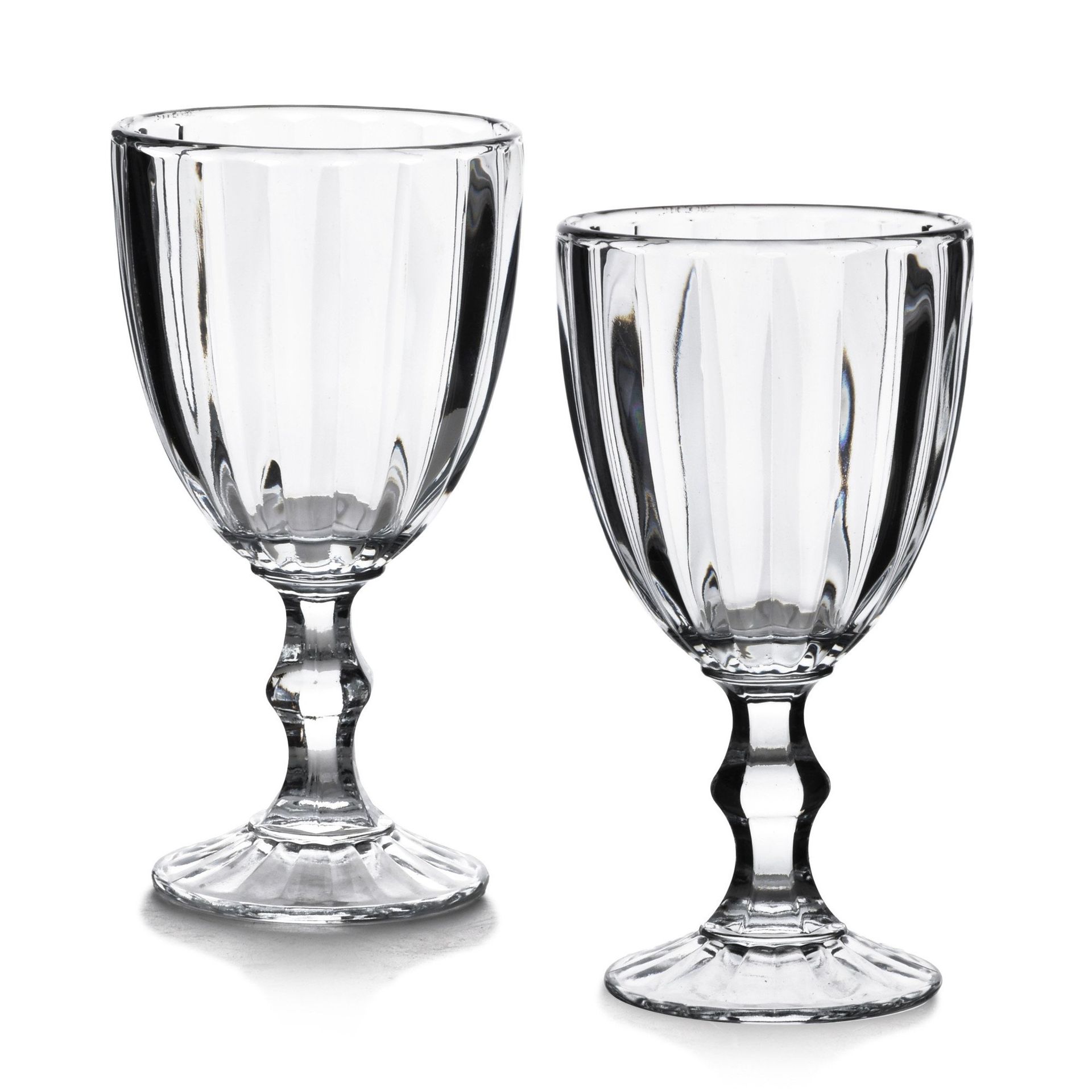 ELISE STRIPES Komplet 4 kieliszków 300mlprzezroczyste 9x9xh17cm