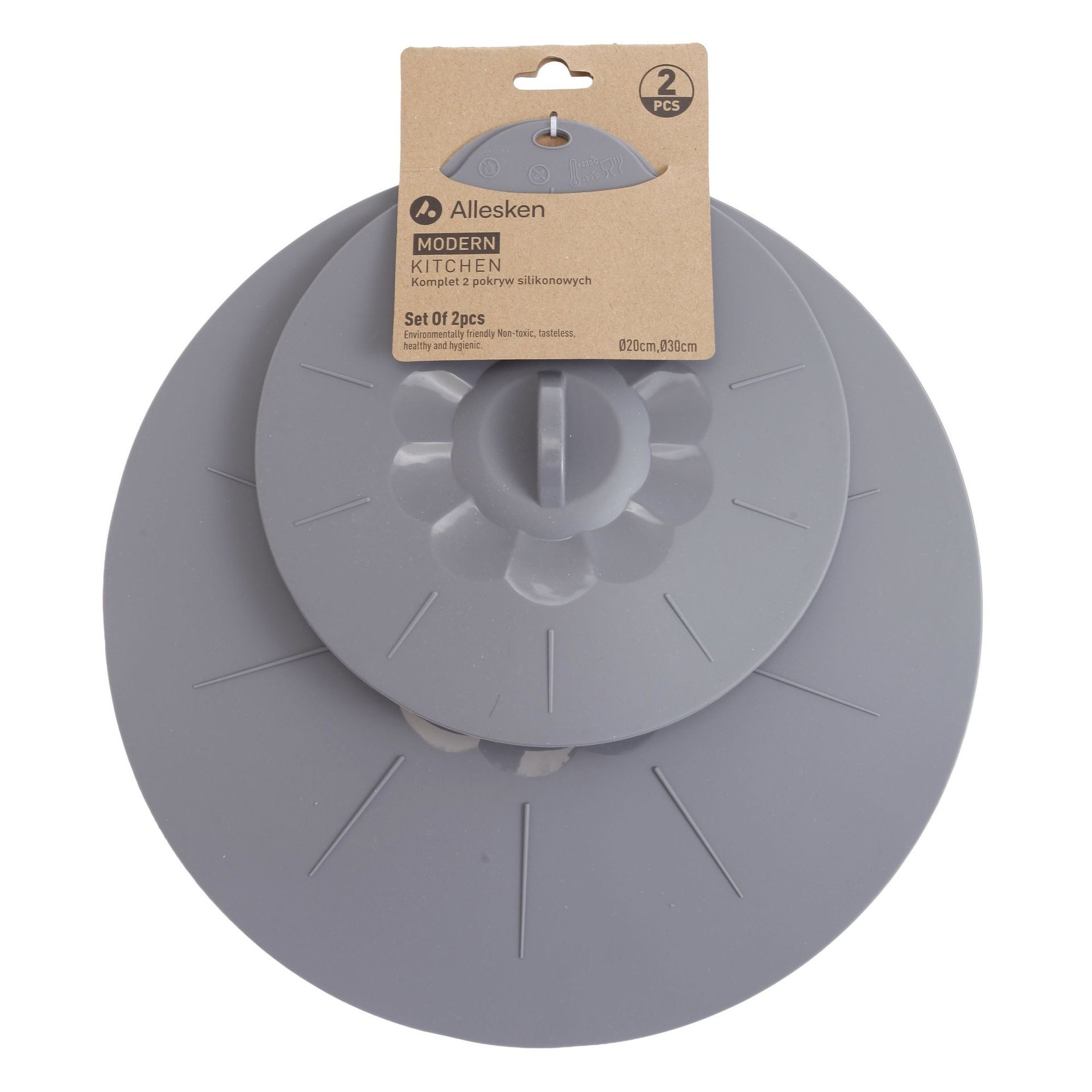MODERN KITCHEN Komplet 2 pokryw silikonowych 20cm/30cm