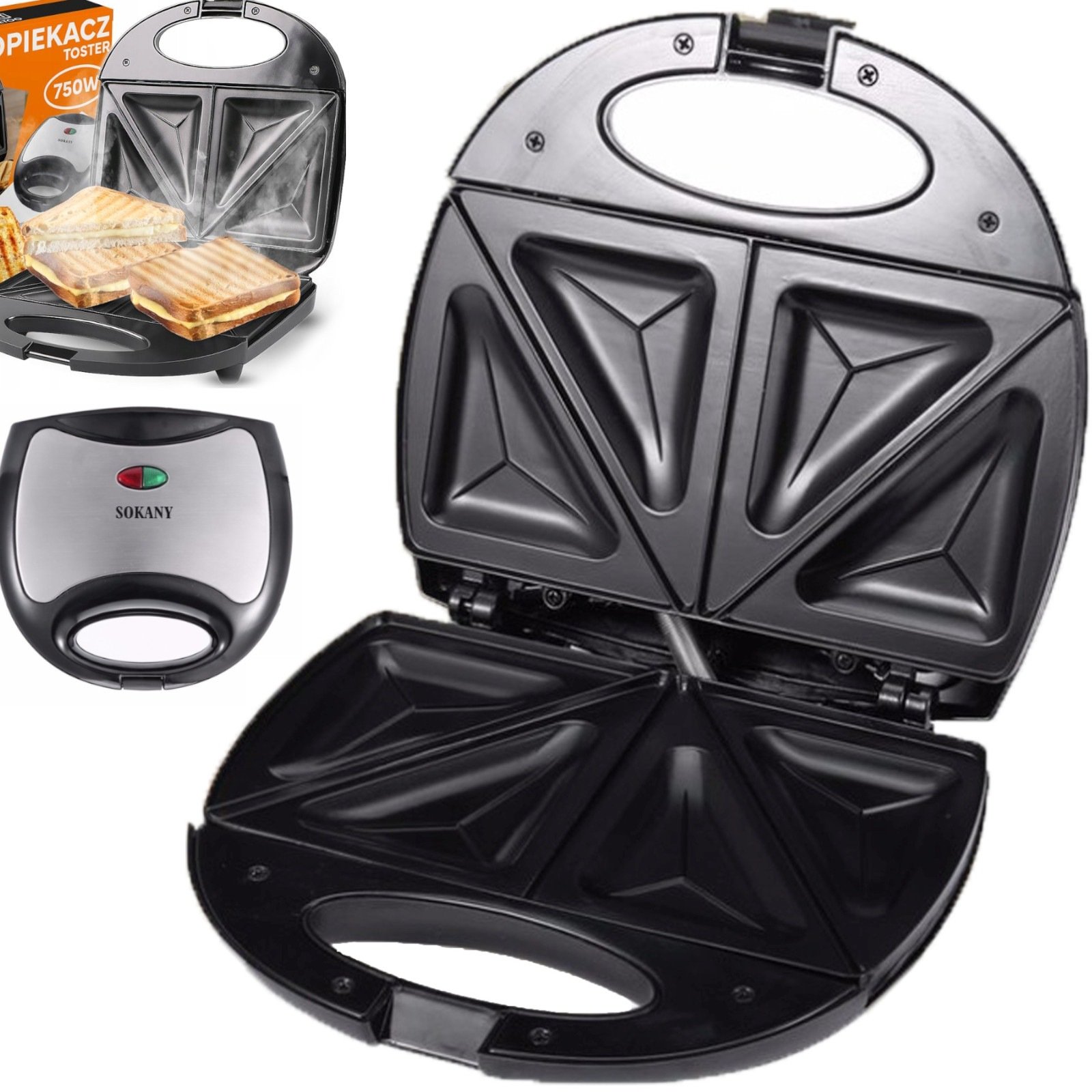 Zelmer toster do kanapek z powłoką teflonową 750 W