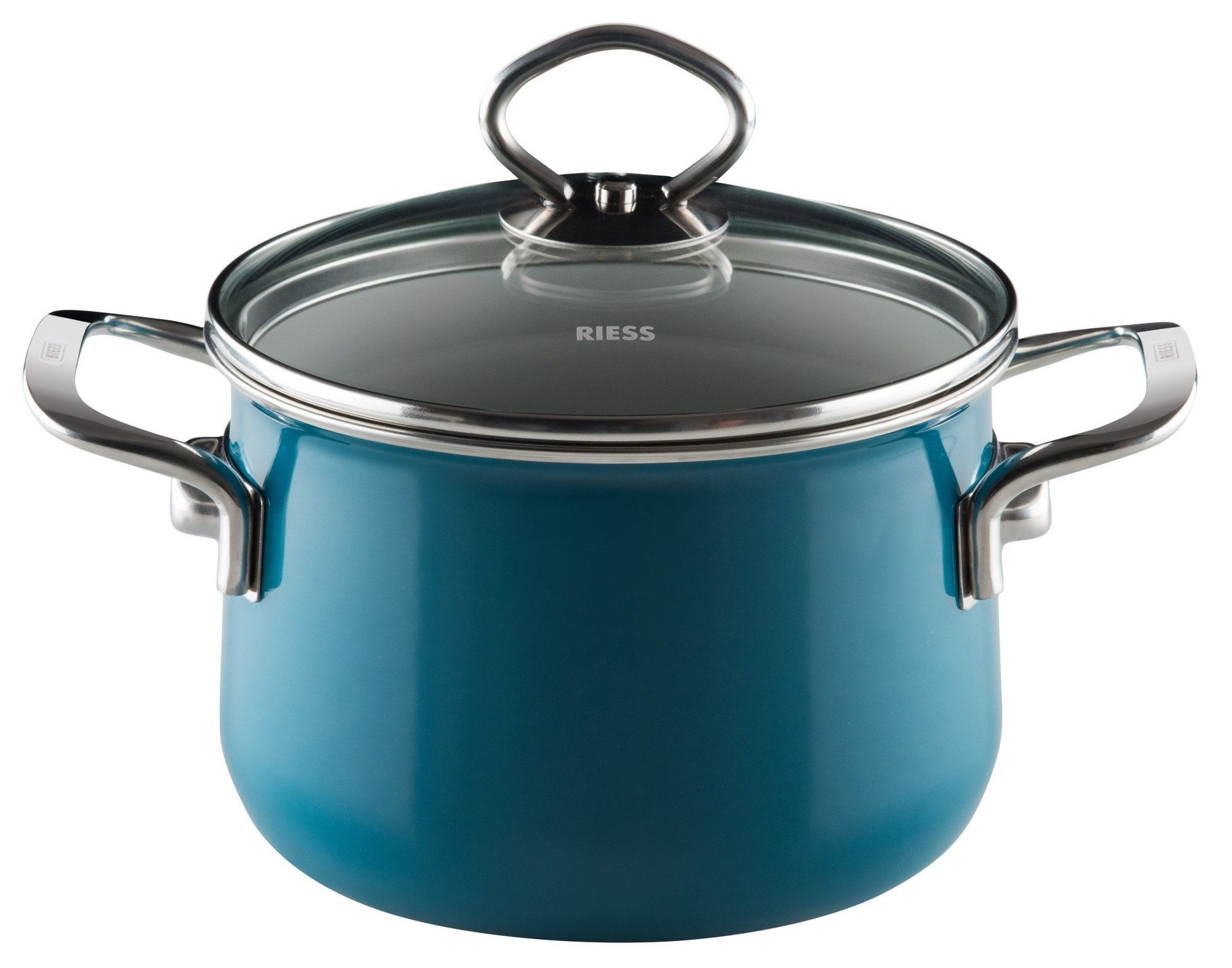 RIESS - Garnek wysoki z pokrywą 2,0 16cm Aquamarin