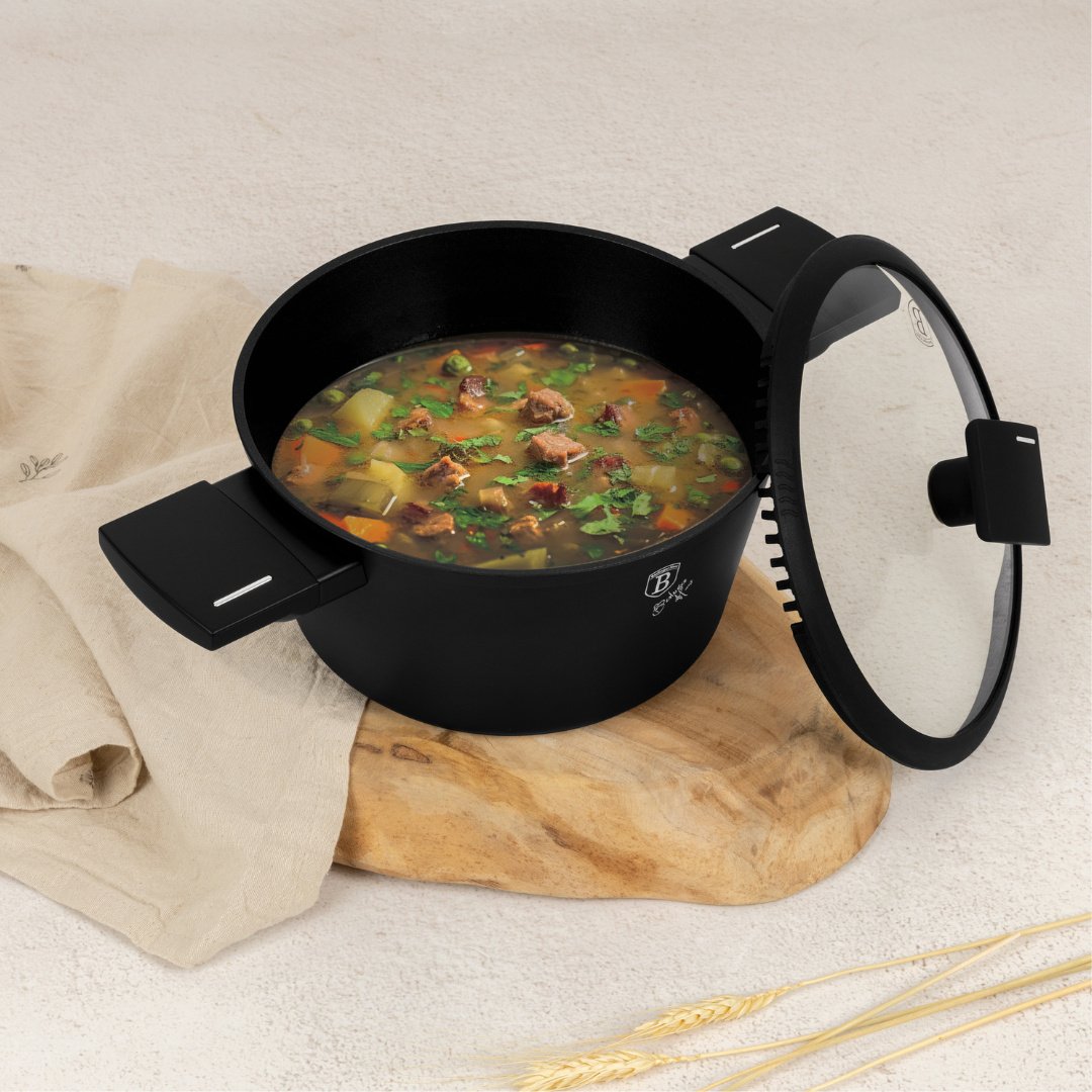 Garnek z pokrywką 20cm BerlingerHaus BH-8187 Matte Black