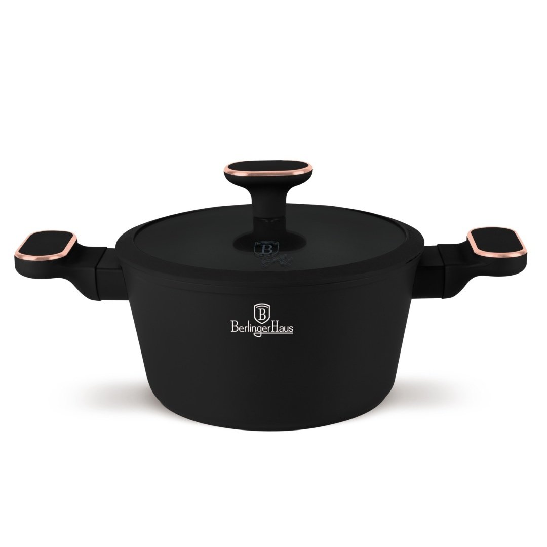 Garnek z pokrywką 20cm BerlingerHaus BH- 8357 Black Rose Collection
