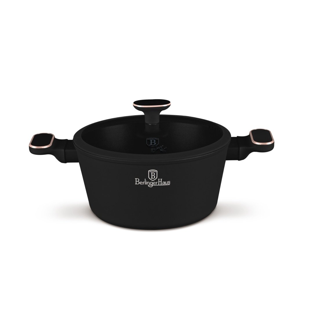 Garnek z pokrywką 24cm BerlingerHaus BH- 8358 Black Rose Collection