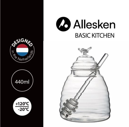 BASIC KITCHEN Słoik na miód 500ml