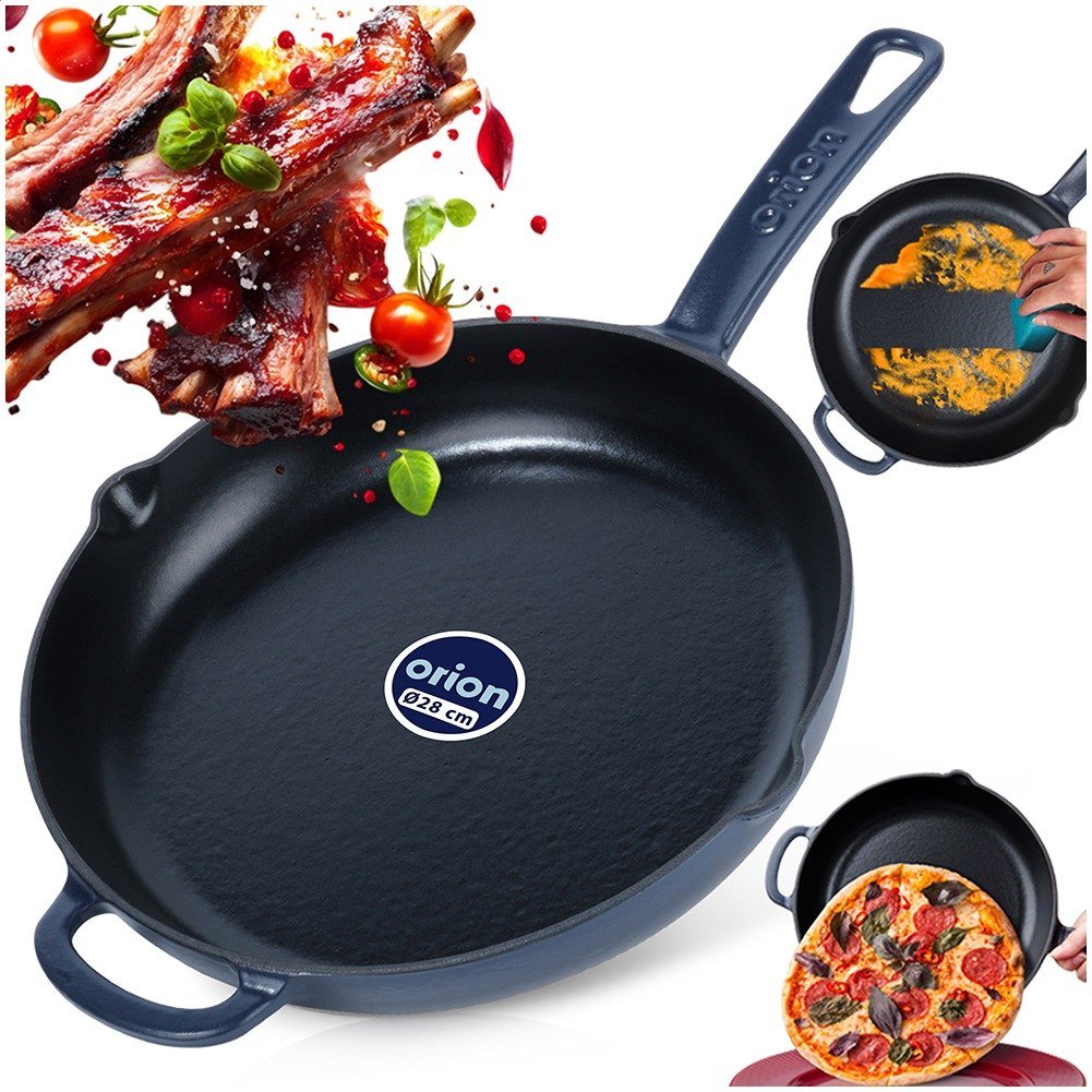 Patelnia żeliwna emaliowana indukcja na indukcję ciężka LITINA 28 cm ORION 113219