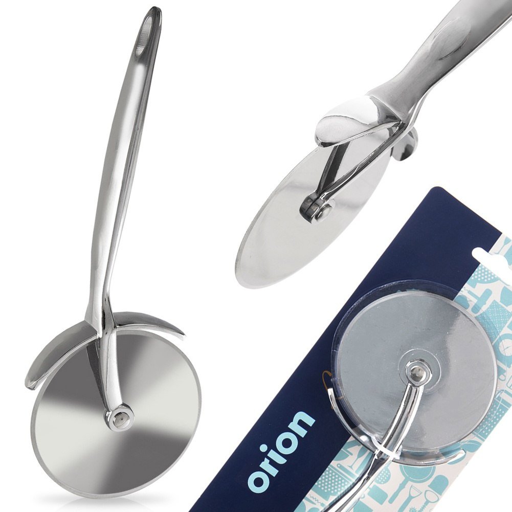 Nóż do krojenia pizzy metalowy okrągły 20cm LUXY radełko ORION 144710
