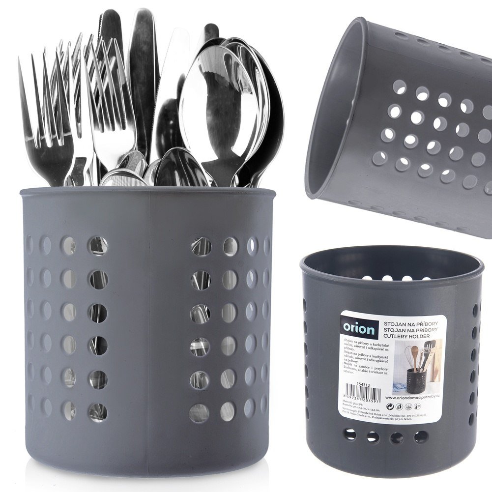 Ociekacz stojak na przybory kuchenne szary matowy ORION 154312