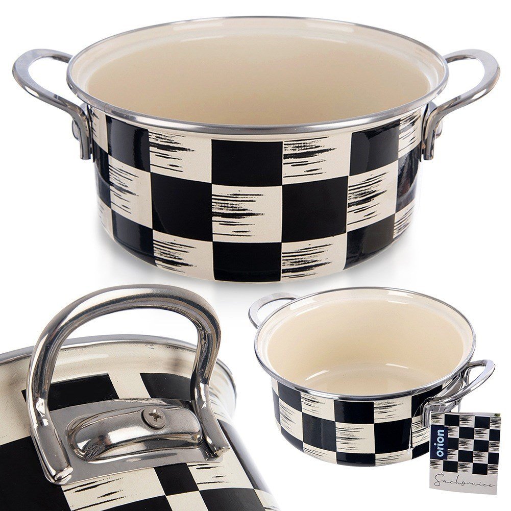 Garnek emaliowany indukcja na indukcję gaz SZACHOWNICA 20 cm 2.2L ORION 113340