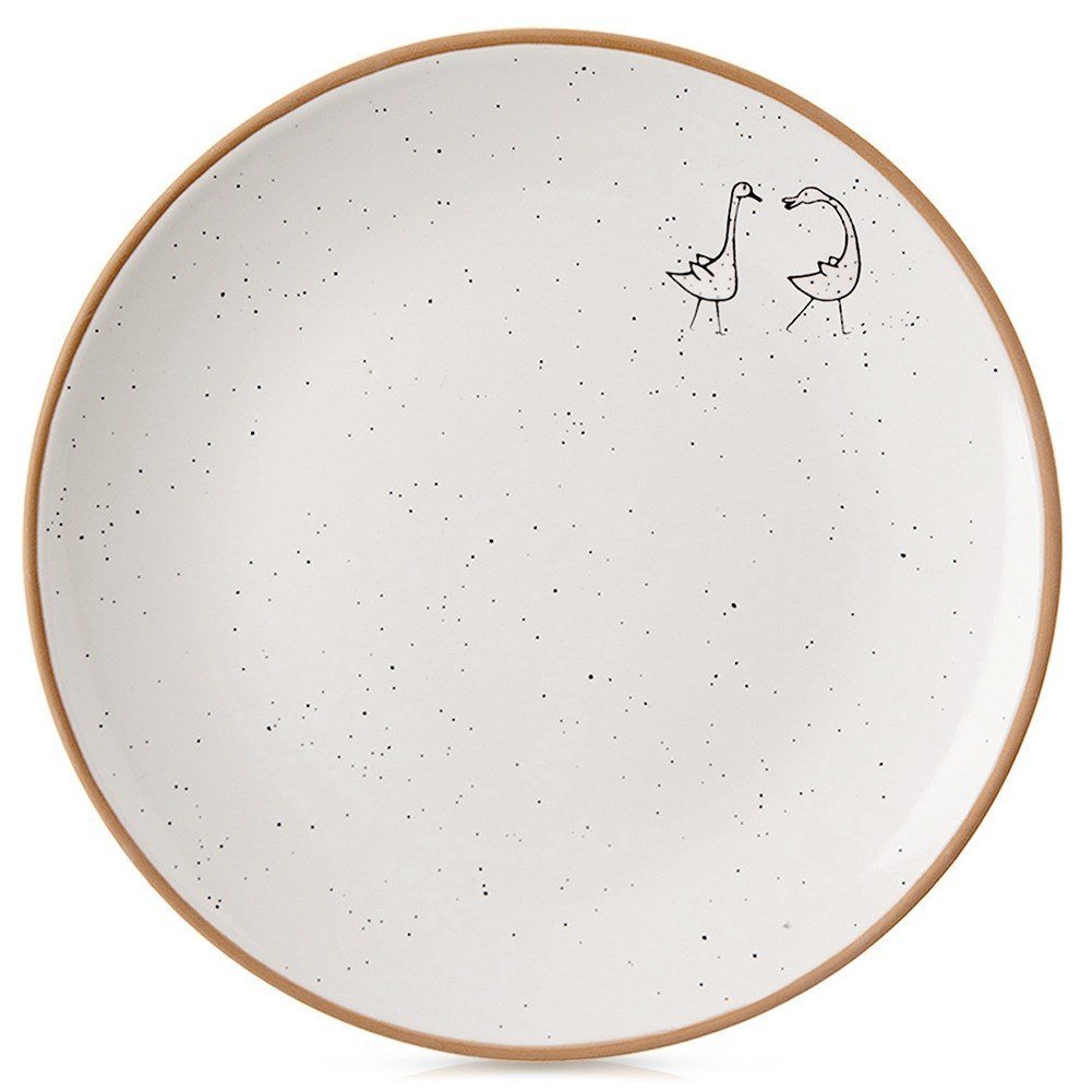 Talerz deserowy ceramiczny beżowy 20cm ORION 129107