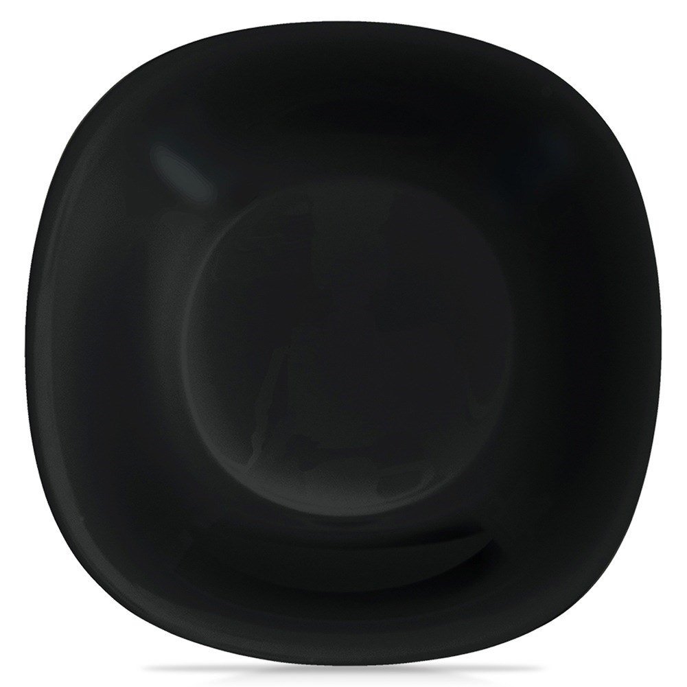 Talerz obiadowy głęboki szklany czarny LUNA 21.5cm 650ml ORION 129548