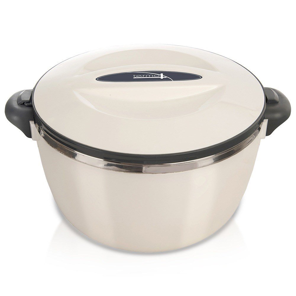 Termos obiadowy stalowy termomisa na zupę lody duży kremowy TERMO 3,5L ORION 128523